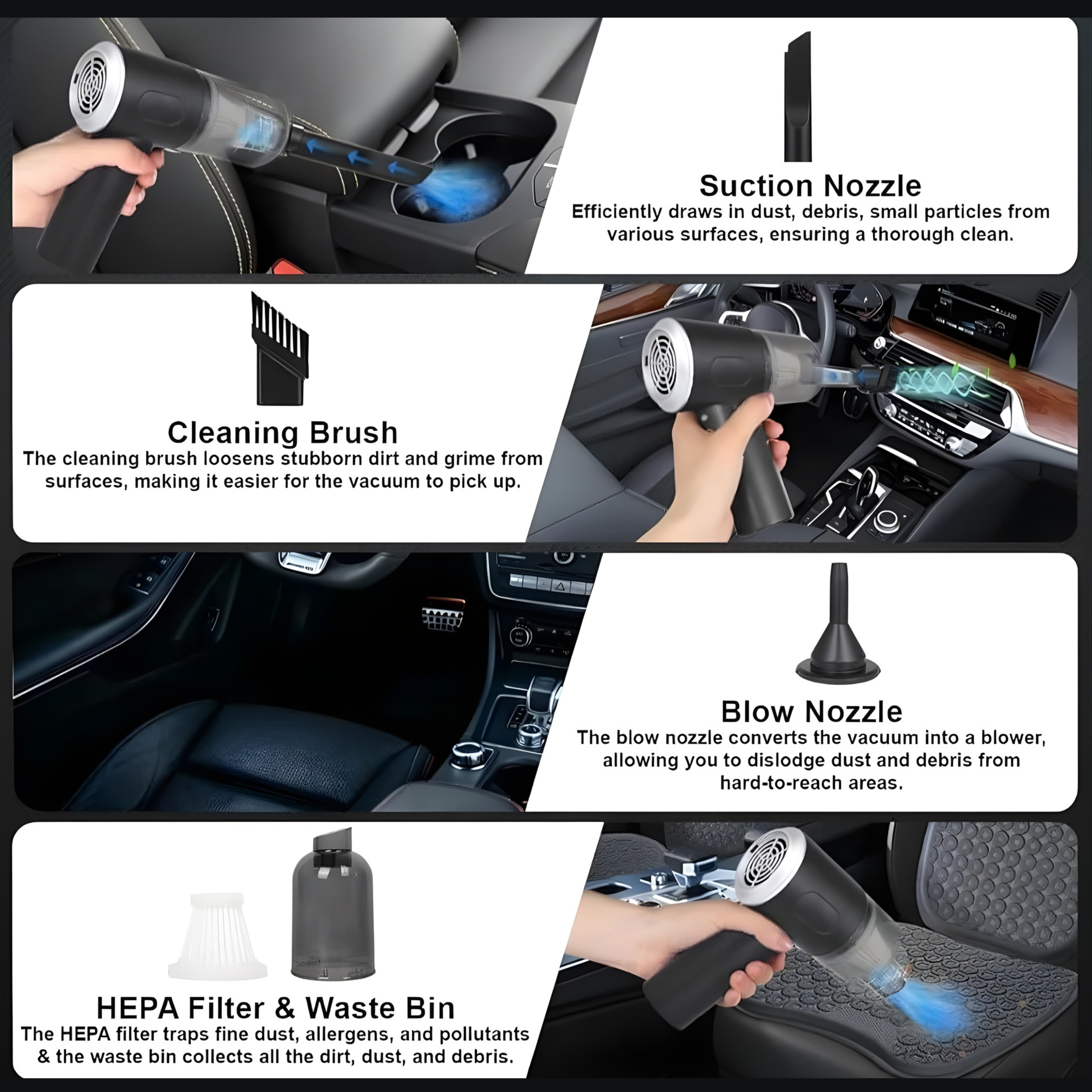 3 in 1 Vacuum Cleaner for Car & Home