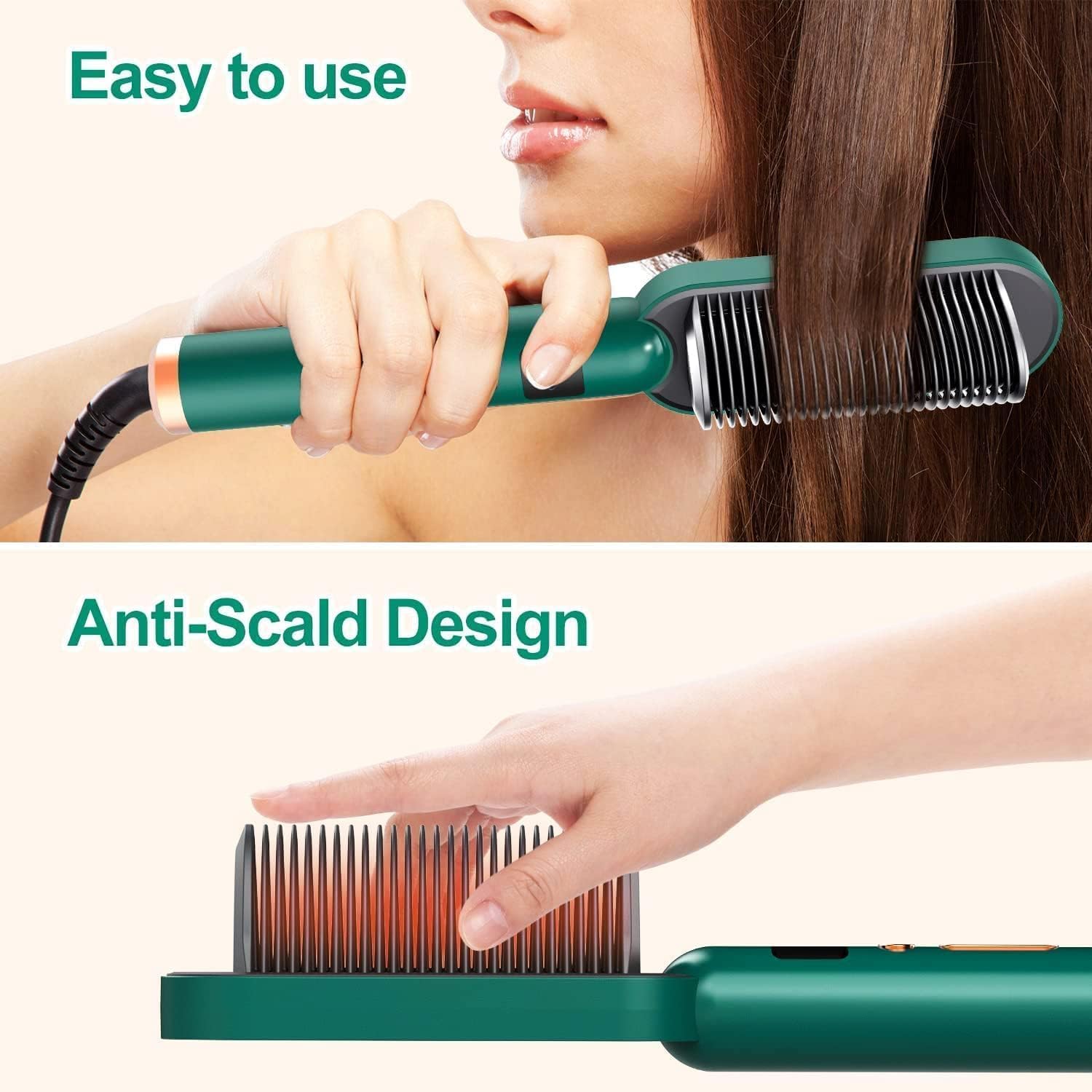 Hair Straightener 3 in 1 Comb Brush