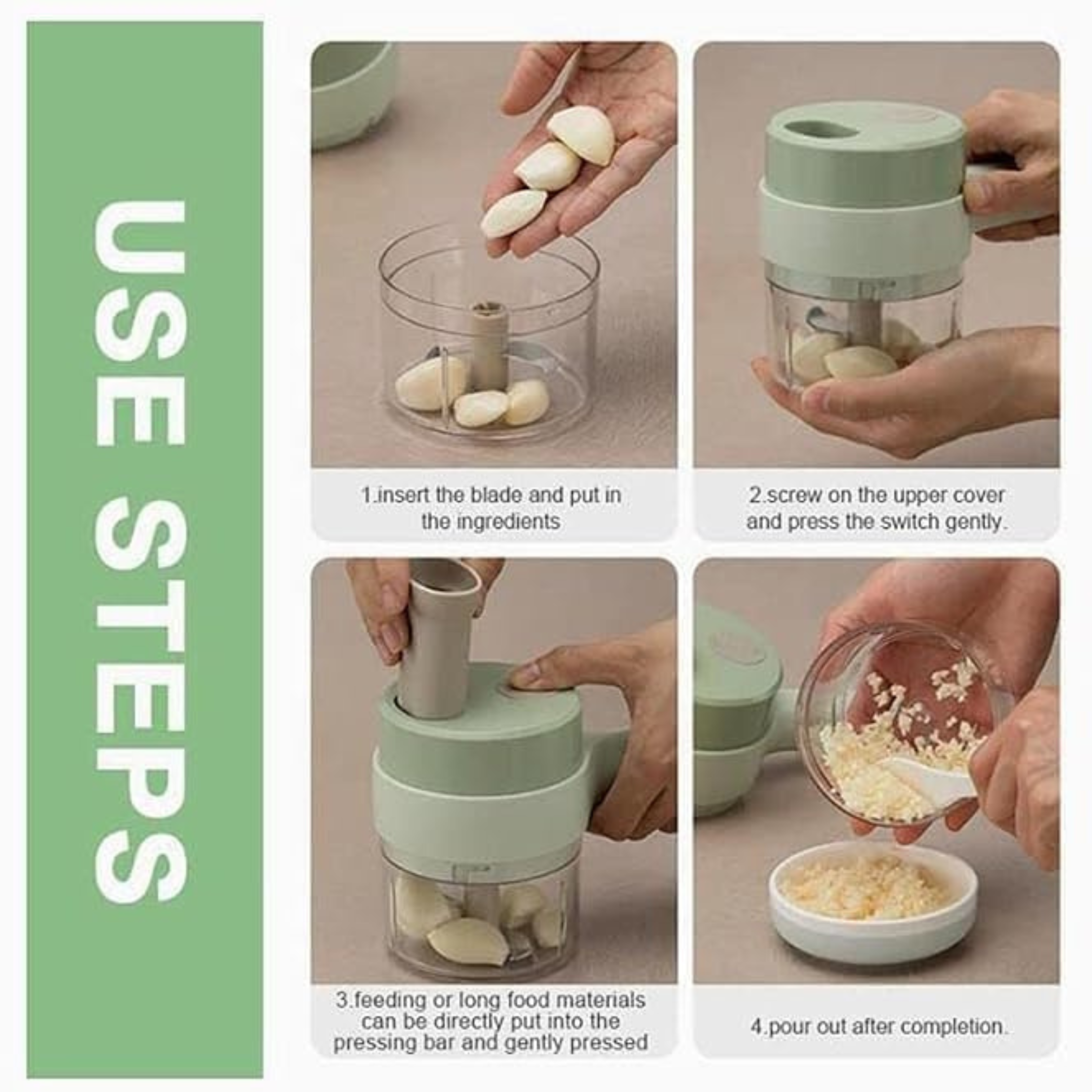 4 in 1 Portable Electric Vegetable Cutter Set