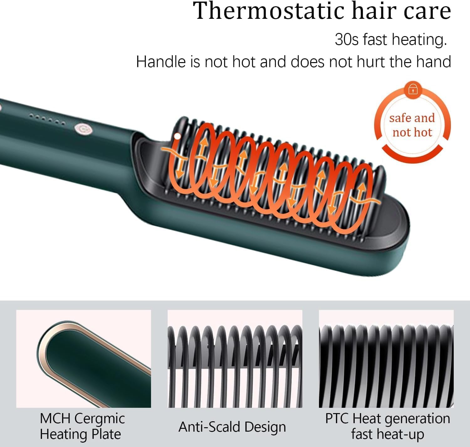 Hair Straightener 3 in 1 Comb Brush