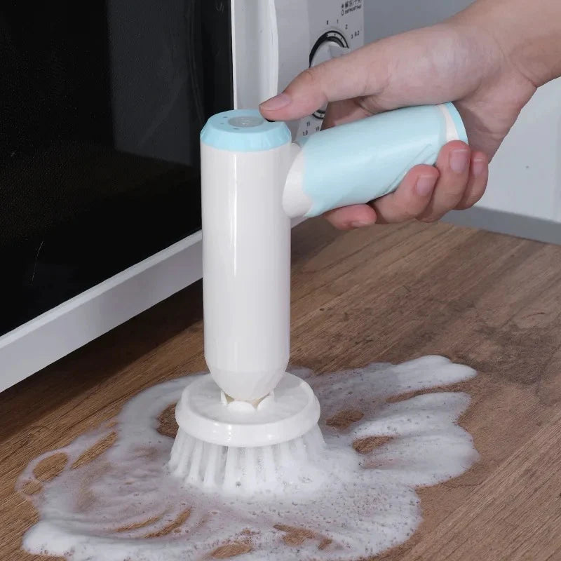 Multipurpose Scrubber with 4 Replaceable Brush Heads