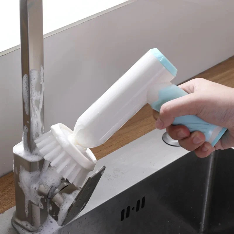 Multipurpose Scrubber with 4 Replaceable Brush Heads